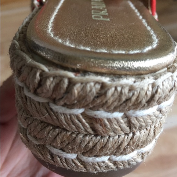 Prada Suede Cross Strap Platform Slides - Picture 5 of 12